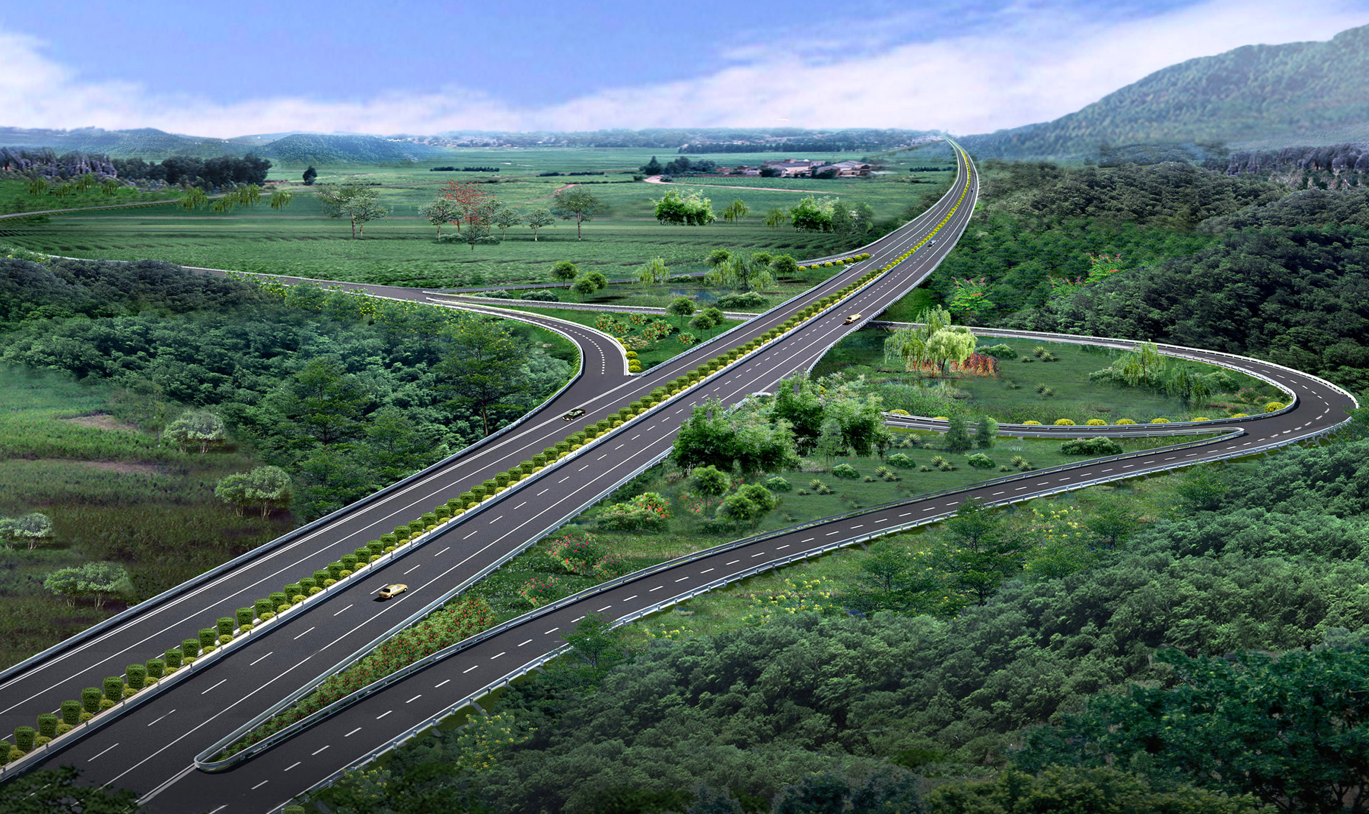 G247线通渭至秦安段 通渭东互通效果图.jpg